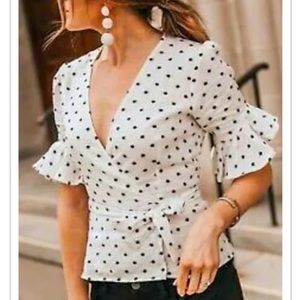 WAYF Wrap Blouse